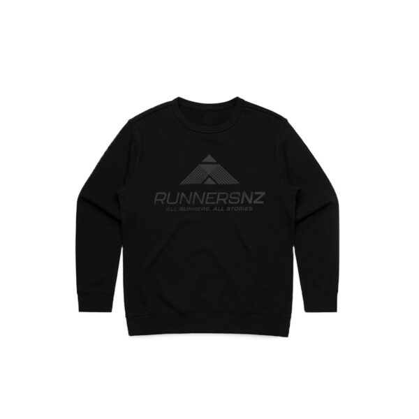 RunnersNZ Black on Black Sweatshirt