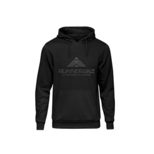 RunnersNZ Black on Black Hoodie